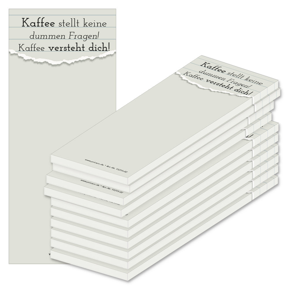 PRICARO Notizblock "Sprüche", magnetisch, 62x148 mm, 10 Stück