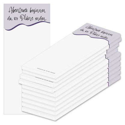 PRICARO Notizblock "Sprüche", magnetisch, 62x148 mm, 10 Stück