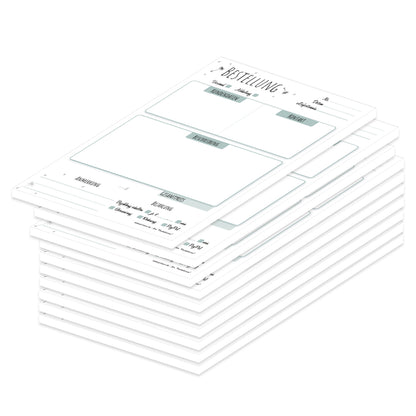 Bestellannahmeblock pusteblume, a5, grün-weiße optik mit kleinen pusteblumen, platz für wichtige bestellinformationen wie kundendaten, artikeldaten, preis, uvm., 10er set