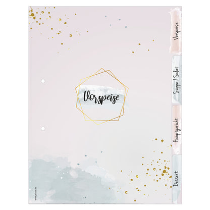 rezeptregister golden dots, frontansicht