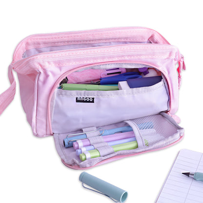 mäppchen, schlampermäppchen mit inhalt (inhalt nicht im lieferumfang enthalten), geöffnet