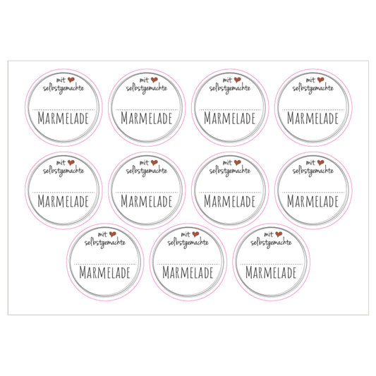 PRICARO Etiketten "Marmelade Sticker"