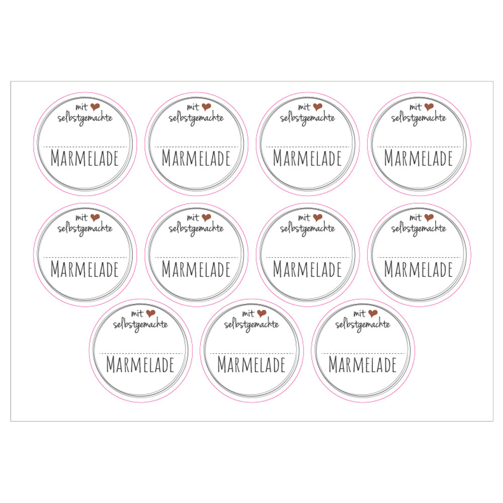 PRICARO Etiketten "Marmelade Sticker"