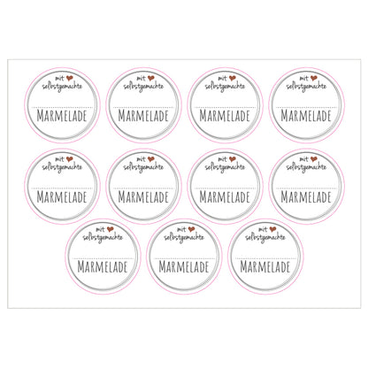 PRICARO Etiketten "Marmelade Sticker"