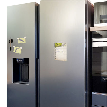 essensplaner pergament a6, an kühlschrank