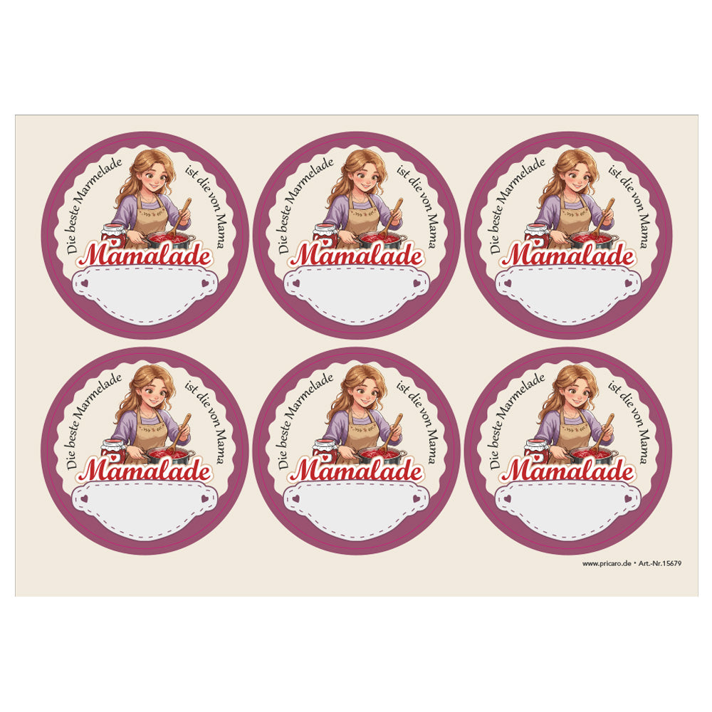 PRICARO Etiketten "Marmelade Sticker"