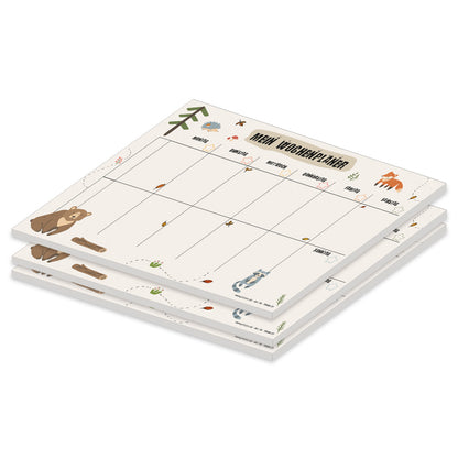 PRICARO Wochenplaner, magnetisch, A4, 25 Blatt, 3 Stück
