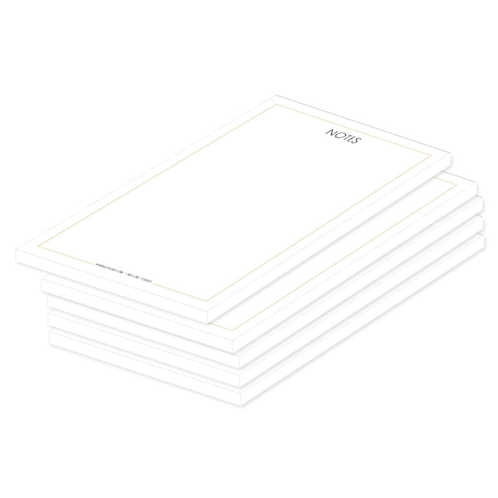 notizblock minimal blank. minimalistische optik mit der aufschrift "notes" am oberen rand.