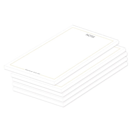 notizblock minimal blank. minimalistische optik mit der aufschrift "notes" am oberen rand.