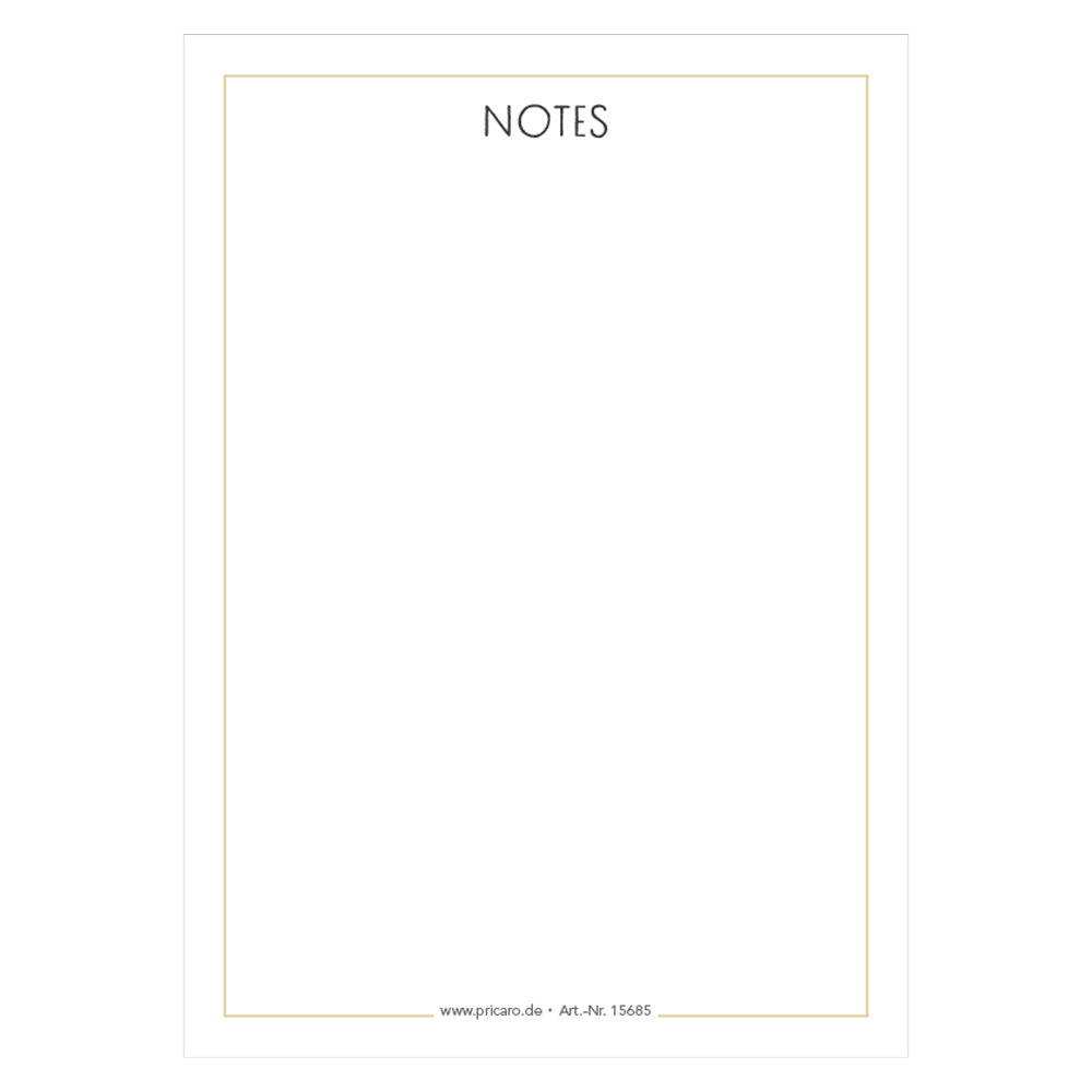 notizblock minimal blank. minimalistische optik mit der aufschrift "notes" am oberen rand.