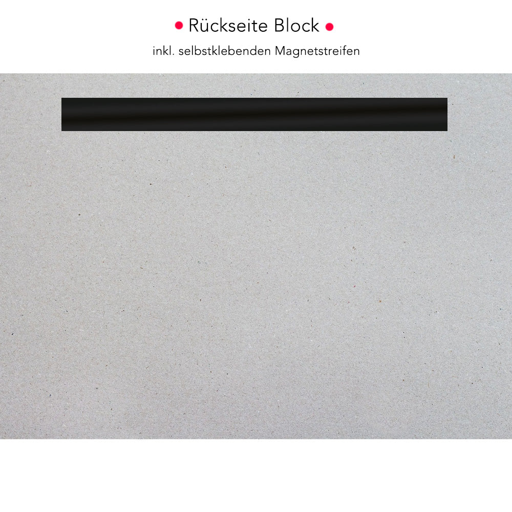 magentstreifen auf rückseite block, rückseite a4 querformat
