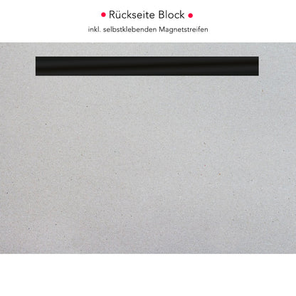 magentstreifen auf rückseite block, rückseite a4 querformat