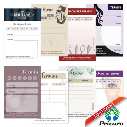 PRICARO Terminblock für Kosmetikstudios (20er Pack)