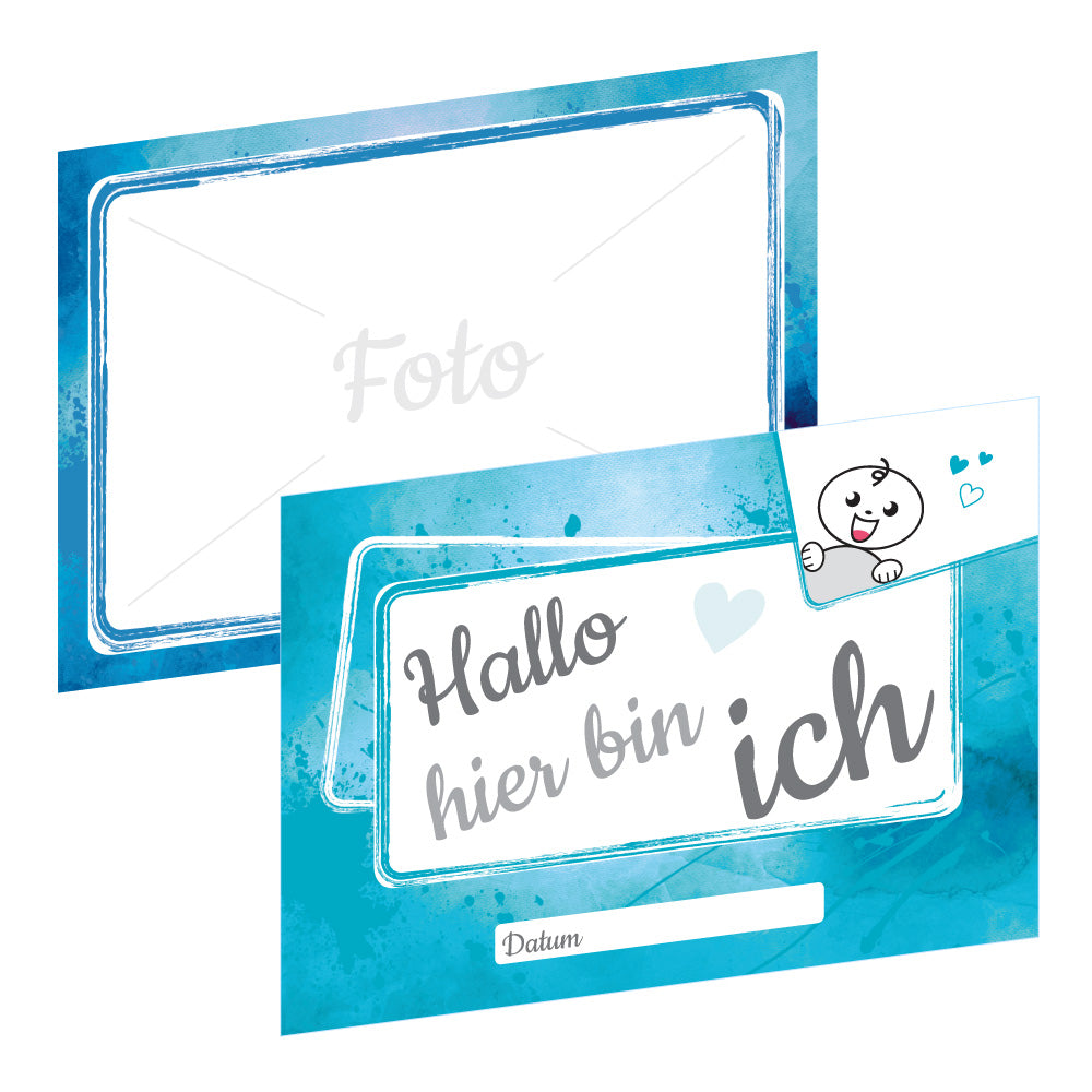 meilensteinkarten für jungen, vorderseite
