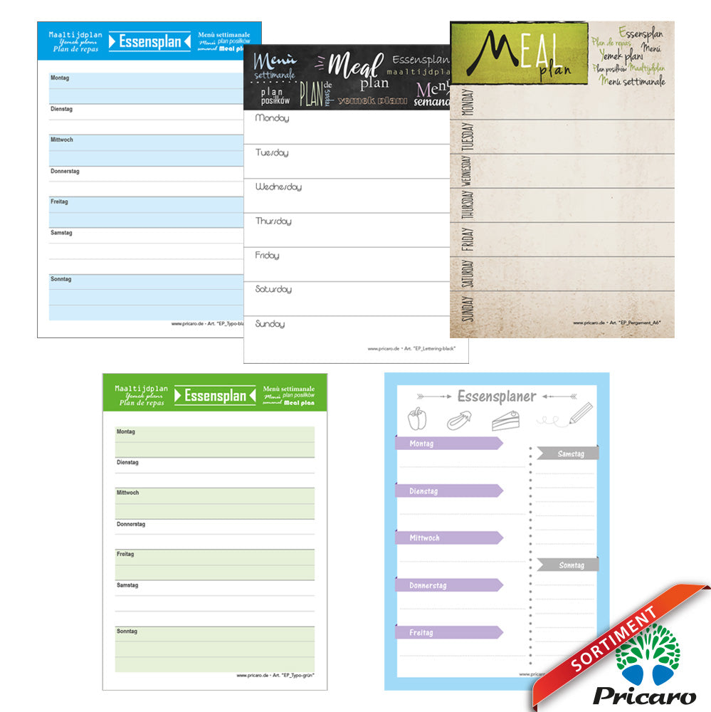 sortimentsübersicht essensplaner