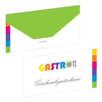 gastro gutschein allgemein, vorder- und rückseite