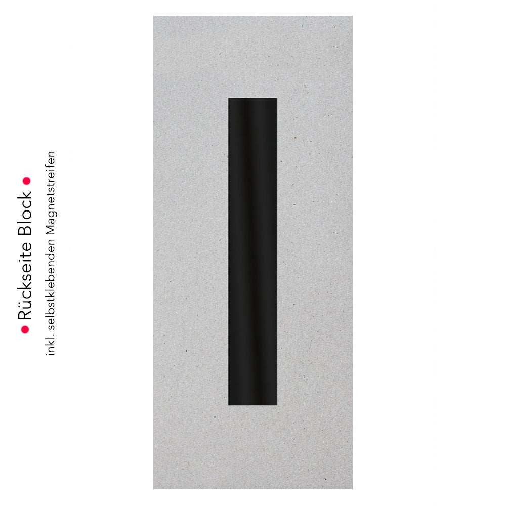 magentstreifen auf rückseite block, rückseite schmal