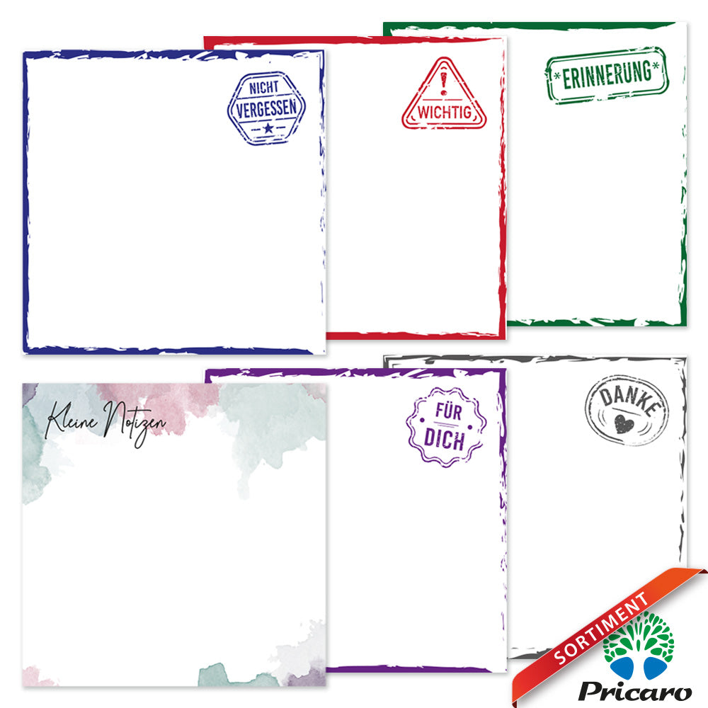 sortimentsübersicht haftnotizen 70x70