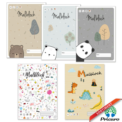 sortimentsübersicht malblöcke