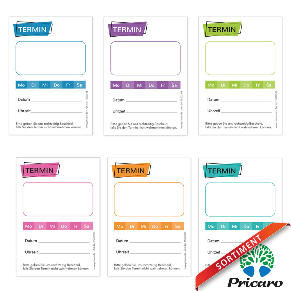sortimentsübersicht terminblöcke basic serie