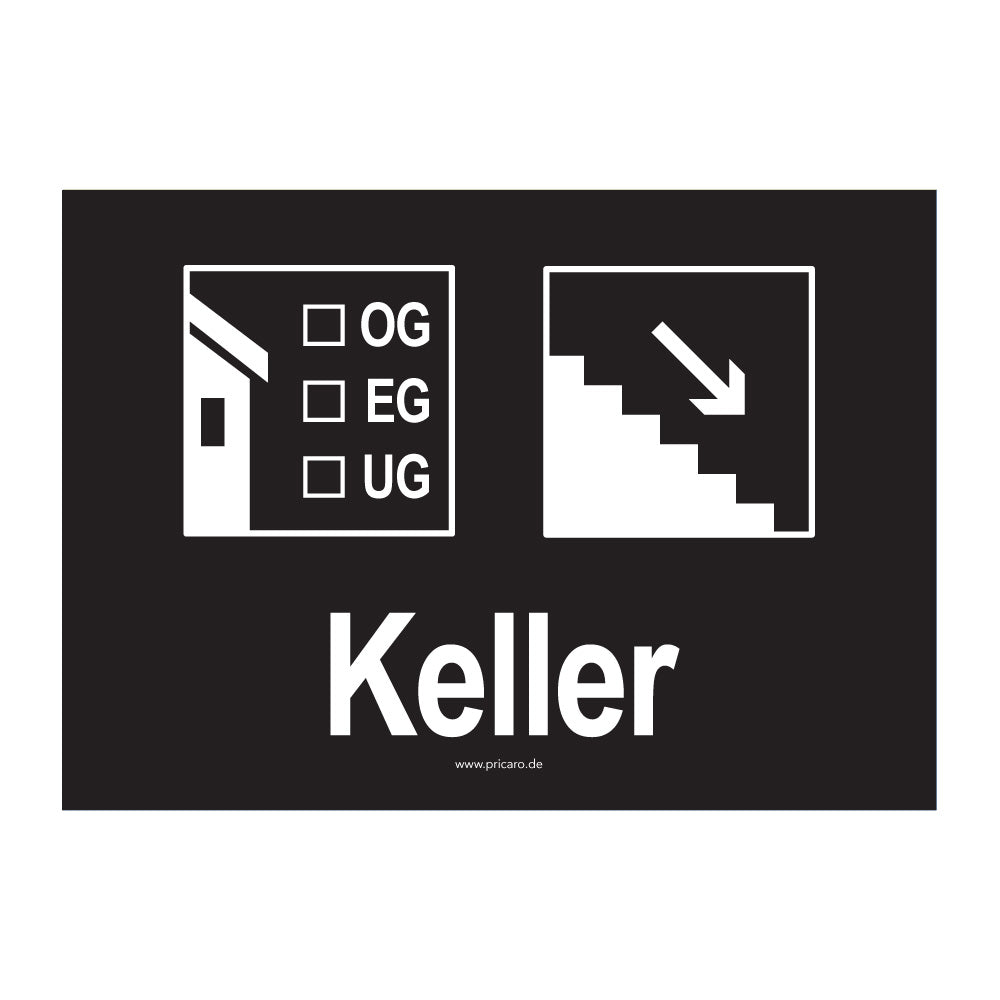 umzugsaufkleber, keller, schwarz, stockwerkangabe zum ankreuzen