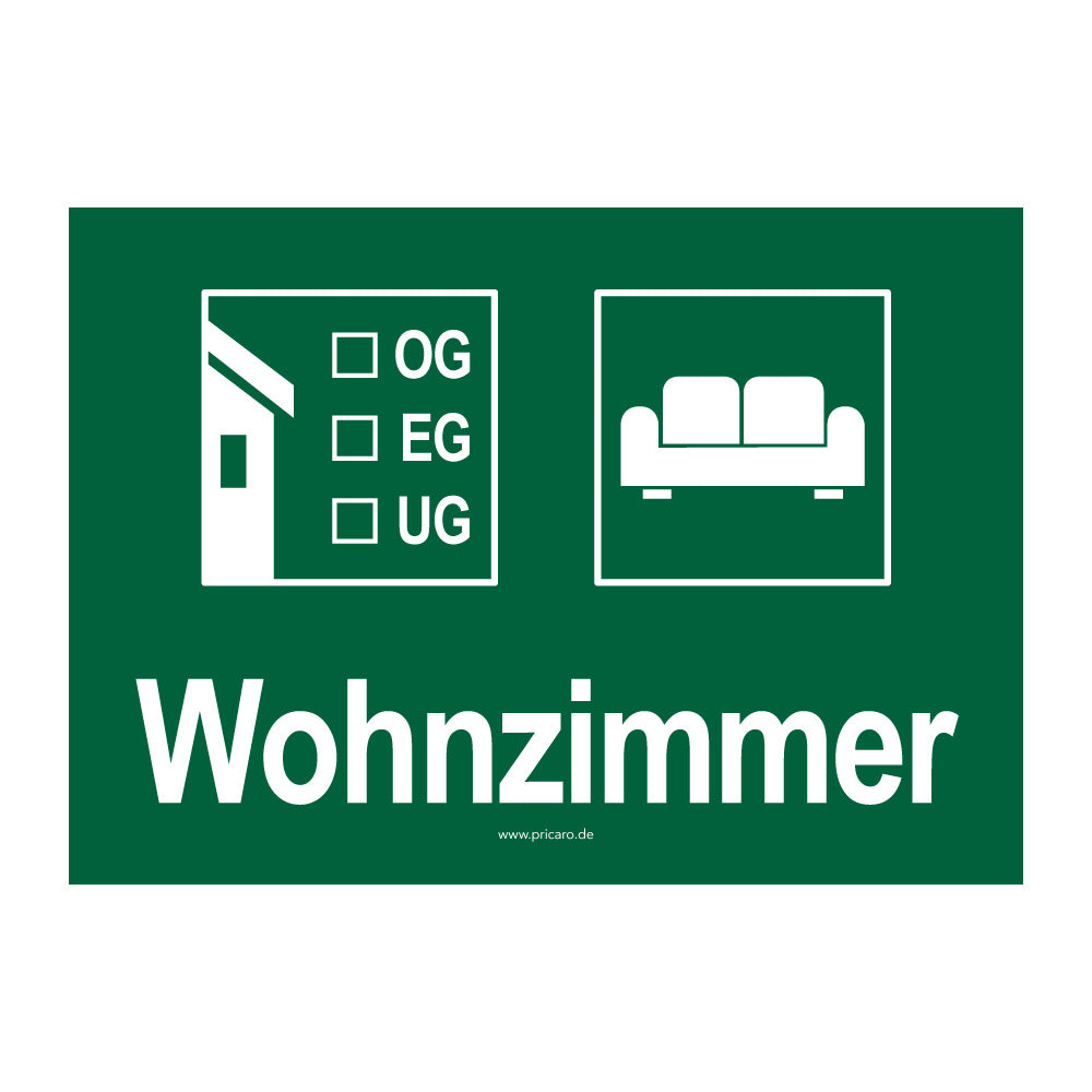 umzugsaufkleber, wohnzimmer, dunkelgrün, stockwerkangabe zum ankreuzen