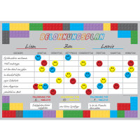 PRICARO Belohnungsplan "Bausteine", magnetisch, A4, 25 Blatt, 3 Stück