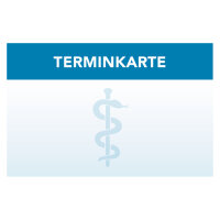 PRICARO Terminkarte "Äskulapstab", 200 Stück