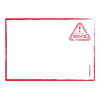 PRICARO Haftnotizen "Stempel" Rot - Wichtig,...